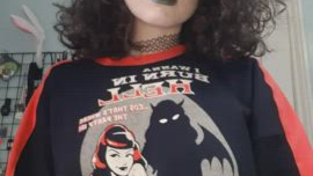 No bra and a comfy sweater is the best combination