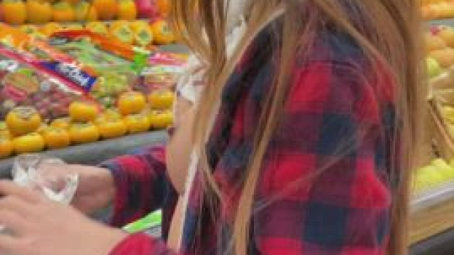 Shopping with my tits out [gif]