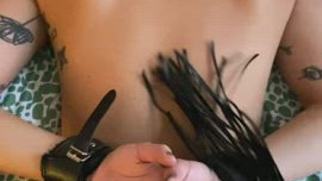 Tied up and stuffed with a big white cock