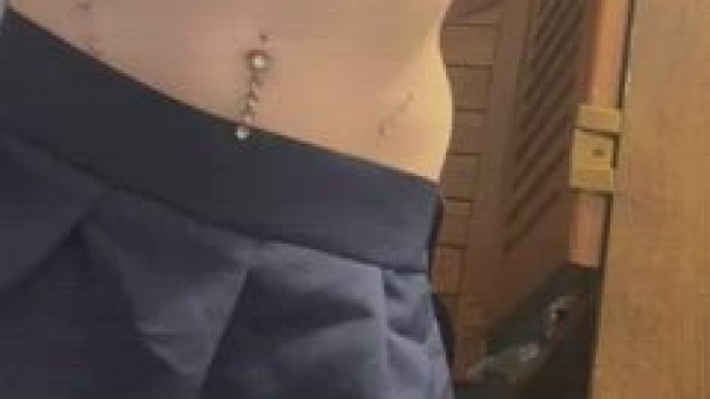 Something tight is hidden under my skirt