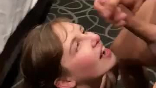 Hotwife takes her first facial