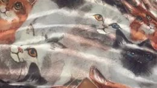 I let my pretty vagina peek out of my skirt so you can pet her