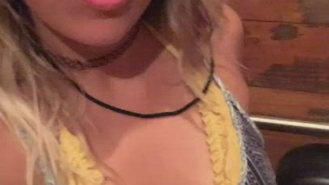 Just a happy cowgirl flashing in public ?