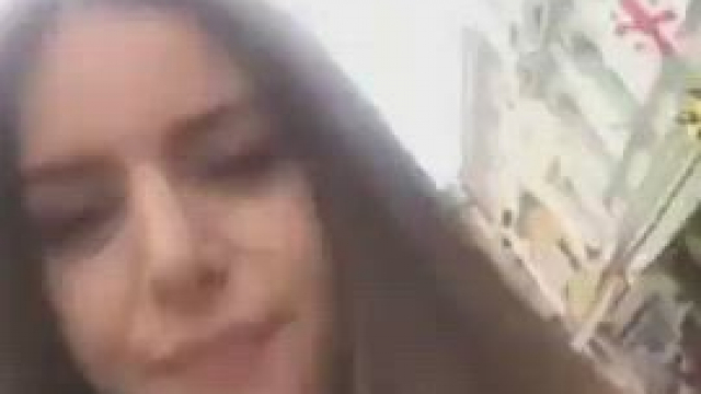 Babe walking down the street [GIF]