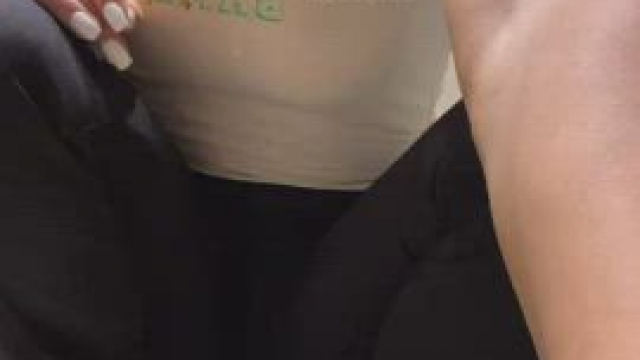 Exposing my tits in public