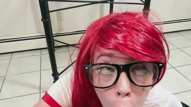 Me looking like the Wendy's girl ordering a frosty