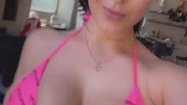 Bouncing in a Pink Bikini