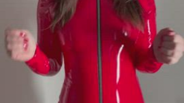 Obsessed with this red PVC combo