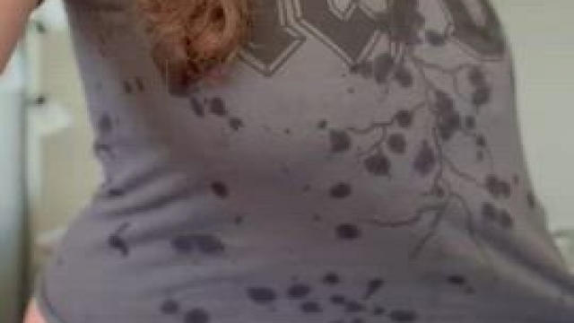 Do my huge boobs make you feel thunderstruck? [GIF]