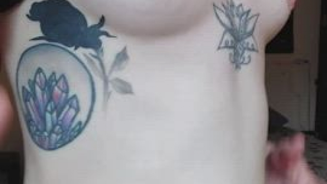 Squishing my tiny titties to make your Sunday, a Funday! :)