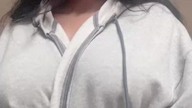 Big tits and big sweater