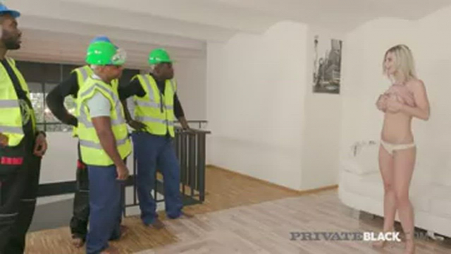 Nathaly Cherie gangbang with the construction workers!