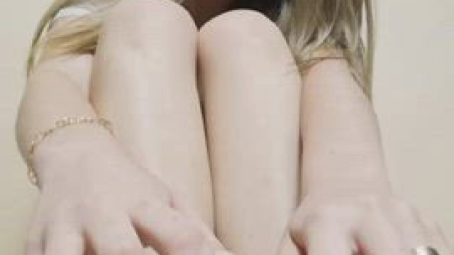 Your favorite doll enjoys some feet licking before touching her pussy