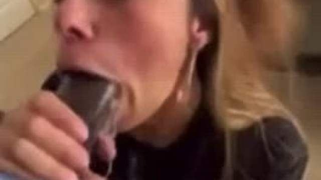 I gave her a nice facial after I face fucked her