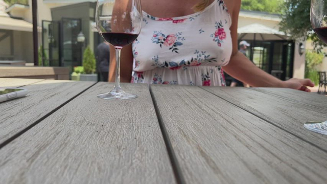 Showing you what's under my skirt at the winery.