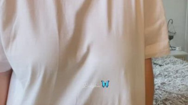 Just showing what I hide under this oversized shirt