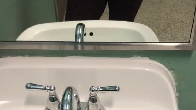 Taking a quick bathroom break