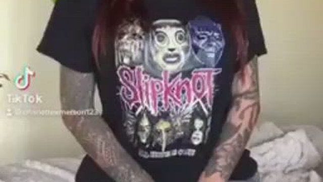 E-girl with a lot of tattoos