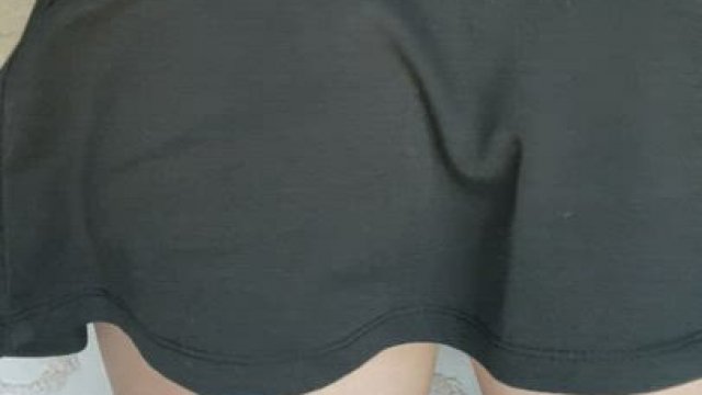 My way too short skirt says peekaboo