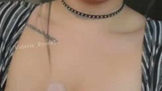 I wanna feel you bust all over my titties