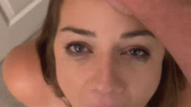 I get so happy after swallowing his cum!