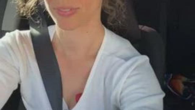 Driving my sweet boys car and decided to live a little! Boobs ahoy! [f] milf