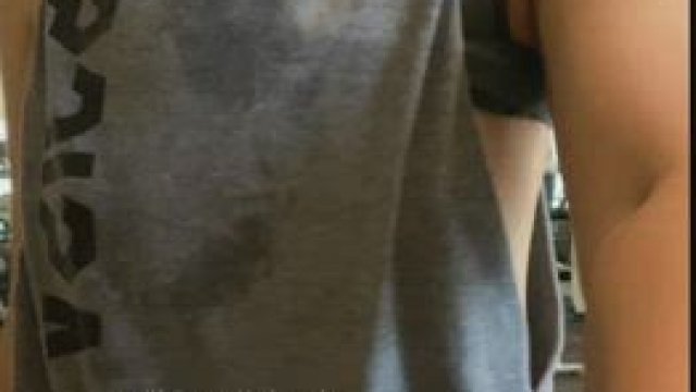 My tits wanted some air post workout [gif]
