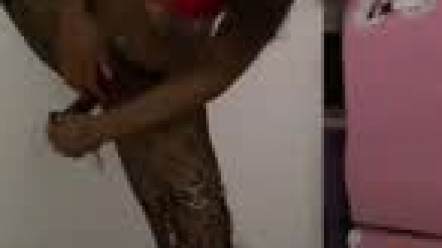 Dildo Ebony Emo Fishnet Petite Sex Toy