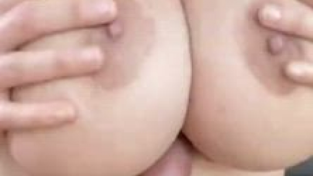 Fake tits finishing the job